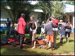 getting our life jackets and helmets