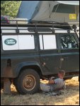 Christoph under his Landy, a familiar scene