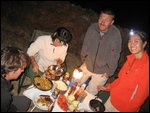 eating by headtorch light