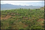 huts on mountainside