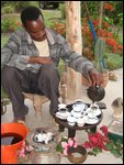 Ethiopian coffee ceremony at Adenium Camp