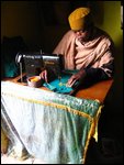 local woman sewing