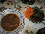 camel stew and shishkebab
