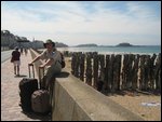 draggin our bags around St.Malo for the day