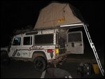 camping in St Malo car park off the highway