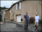 Matt and Graham outside his home