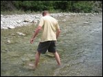 quick dip in the clean clear river