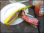 mars bar melted in a banana = heaven