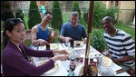 bbq: Anice, Calvin, Matt, Rhema