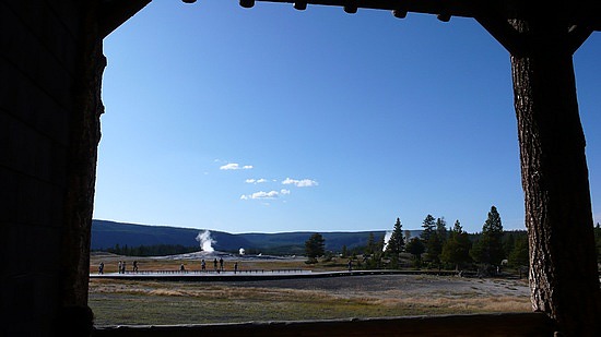 view from balcony of lodge
