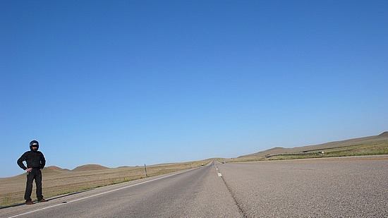 long stretch of road