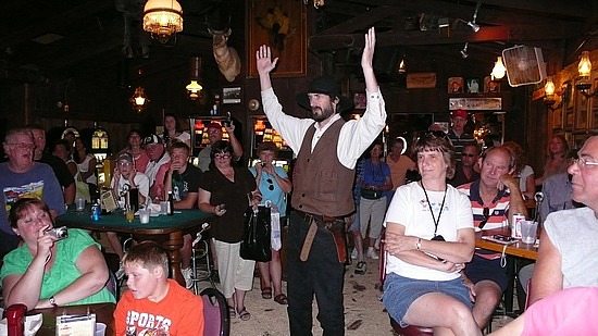 'shootout' performance of Wild Bill Hickock