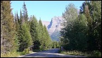 scenic road in Glacier National Park